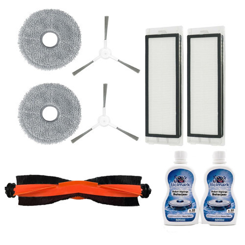 Model Xiaomi İle Uyumlu S10 Pro Yedek Filtre Fırça Ultra Set - Mija 9 Parça Set