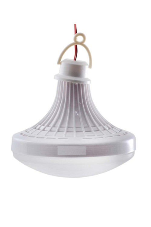 24V Akü Bağlantılı Seyyar LED Lamba Ampul - 4 Metre Kablolu Mandallı Kamp Ve Oto Tamir Aydınlatması