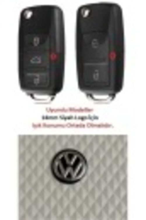 Volkswagen Anahtar Logosu 14mm Vw Kumanda Logosu (2 Adet) 3c0837891