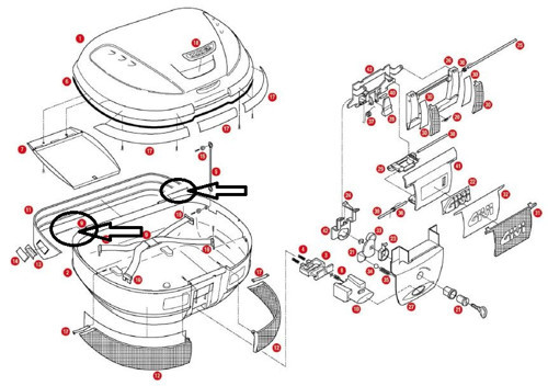 GIVI Z590R ÇANTA PİMİ ÇİFT E55-E52-B47-E450-B37-E36-E45-TRK52-TRK33-V47-E41