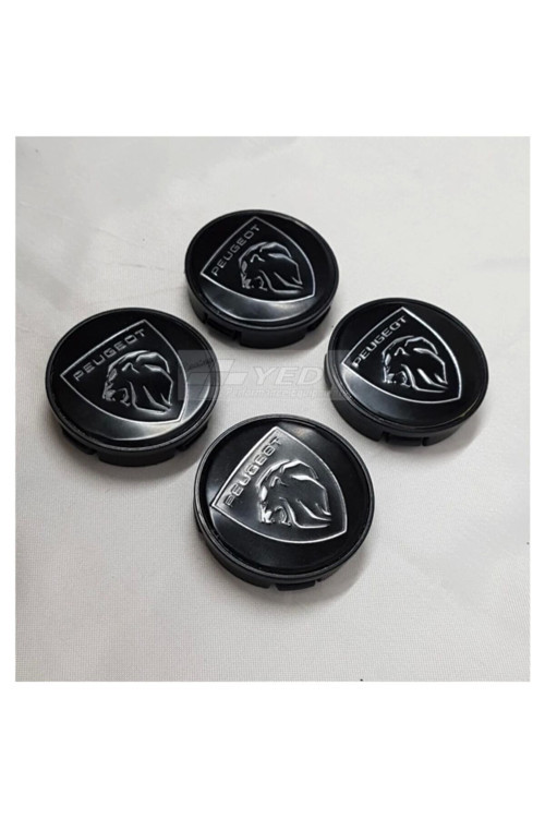 Peugeot Jant Göbeği 58/55mm Siyah 55mm Yuva 4 Lü Set Yeni
