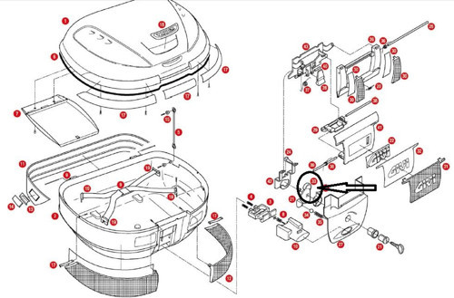 GIVI Z628 ÇANTA KİLİT MEKANİZMASI TUTUCU SAC E52