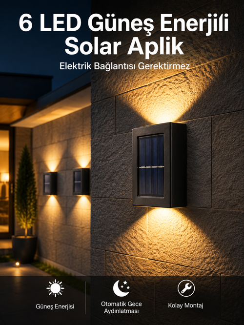 popüler Bahçe Aydınlatması Solar Güneş Enerjili Dekoratik Led Işıklı Lamba 2026