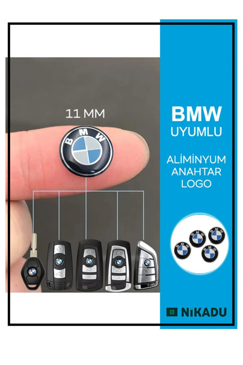 Bmw Uyumlu Anahtar Amblemi Logo Damla Etikettir 2 adet 11 MM