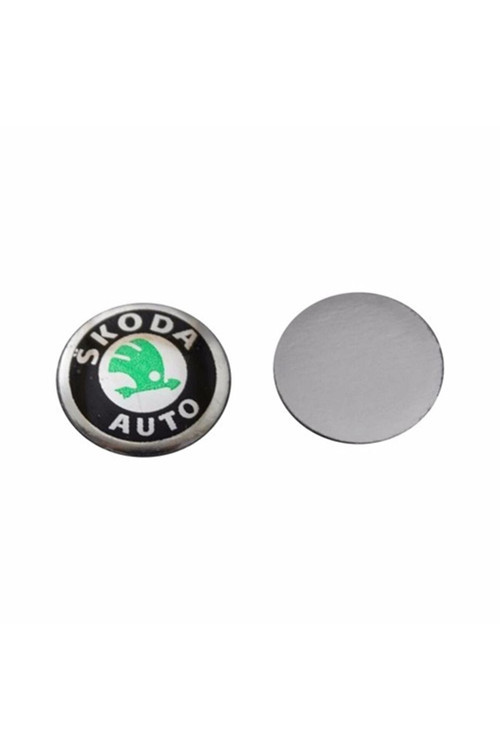 Skoda Araç Anahtar Logo Amblemi Kumanda Logo Çap: 14 Mm 2 Adet
