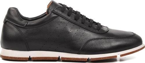 241338 Siyah Hakiki Deri Erkek Günlük Ayakkabı