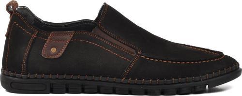 D2024 Siyah Nubuk Hakiki Deri Erkek Günlük Ayakkabı