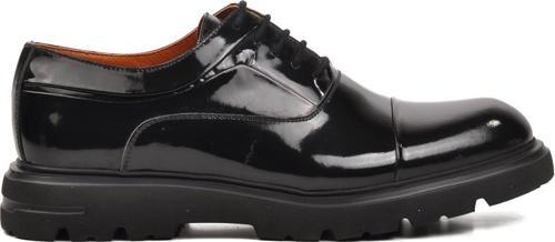 Premium 33283 Siyah Rugan Hakiki Deri Erkek Casual Ayakkabı