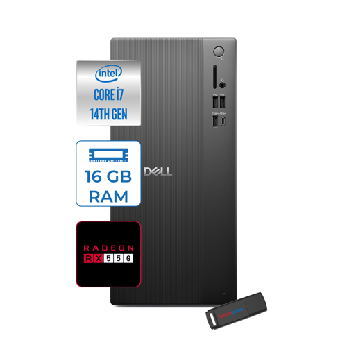 Tower Essential QVT1260 Intel® Core™ İ7-14700 16GB Ddr5 1tb SSD 4GB/RX550 WIN11PRO Mini Tower Masaüstü Bilgisayar BTO01400727P03+ZETTAUSBBELLEK