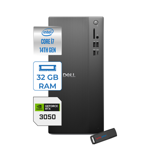 Tower Essential QVT1260 Intel® Core™ İ7-14700 32GB Ddr5 2tb SSD 6GB/RTX3050 WIN11PRO Mini Tower Masaüstü Bilgisayar BTO01400723P14+ZETTAUSBBELLEK