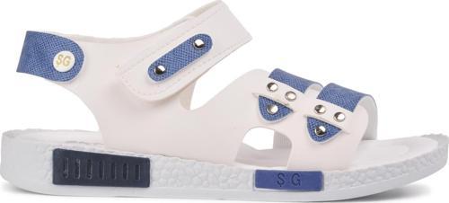 210107 Beyaz-Kot Mavi Comfort Erkek Çocuk Sandalet
