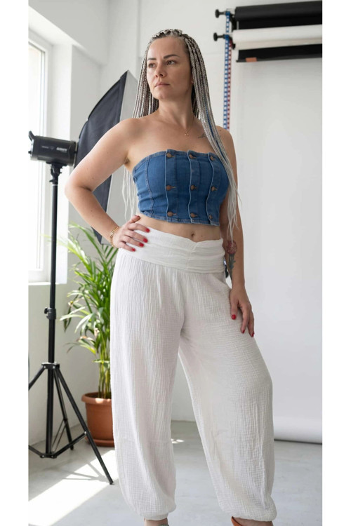 Denim, Tasarım Dikiş, Full Likralı, Düğme Detay Büstiyer