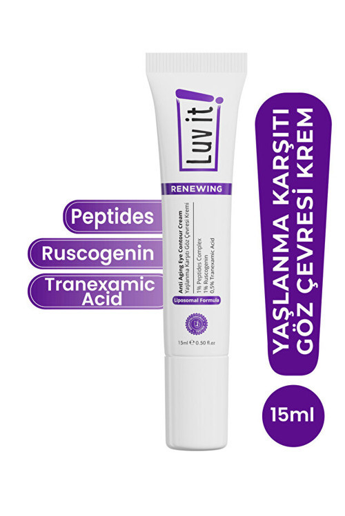 Yaşlanma Göz Altı Morluk Şişlik Karşıtı Göz Çevresi Kremi (PEPTİDES-RUSCOGENİN-TRANEXAMİC ACİD) 15ml