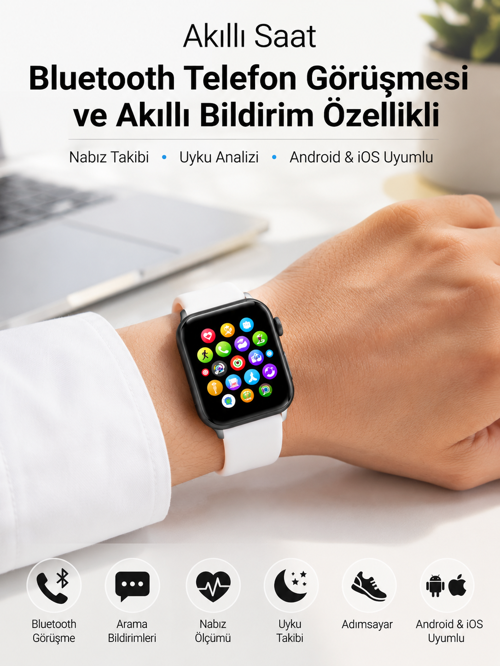 tekno Nabız Ölçümü, Uyku Takibi ve Günlük Aktivite Analizi Sunan Zarif Tasarımlı Beyaz Akı