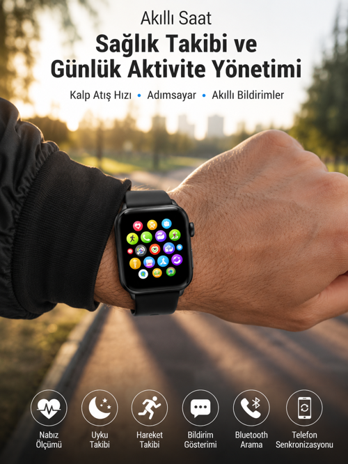 tekno Telefon Görüşmesi Destekli, Nabız Ölçümü ve Uyku Analizi Özelliklerine Sahip Akıllı