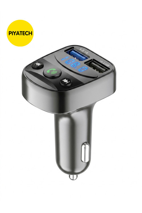 Bluetooth Araç Kiti FM Transmitter ve 2.1A Hızlı Şarj Cihazı - Eller Serbest Görüşme