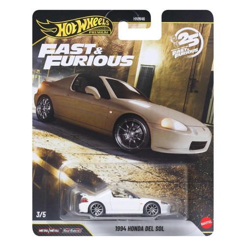 Premium Fast & Furious 1994 Honda Del Sol 25. Yıl 3/5 Metal Model Araba