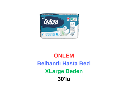 - Belbantlı Hasta Bezi XLarge Beden 30'lu