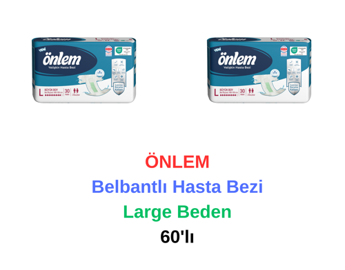 - Belbantlı Hasta Bezi Large Beden 60'lı