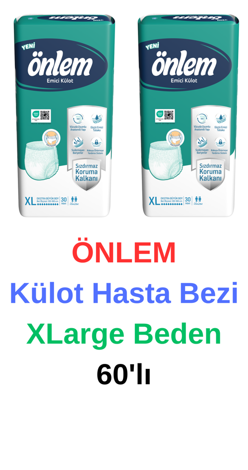- Külot Hasta Bezi XLarge Beden 60'lı