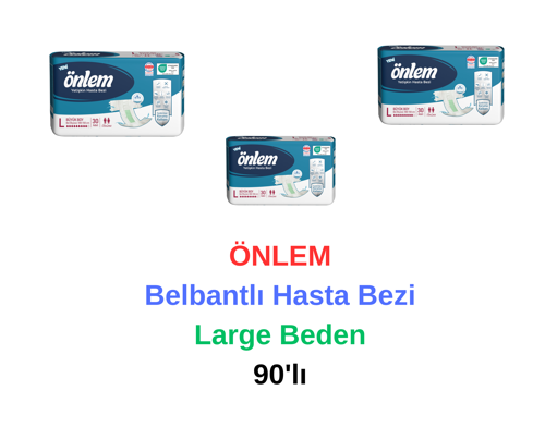 - Belbantlı Hasta Bezi Large Beden 90'lı