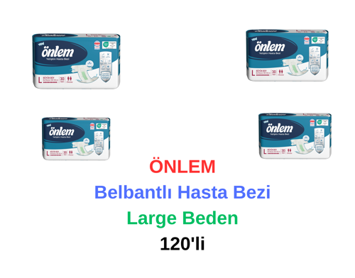 - Belbantlı Hasta Bezi Large Beden 120'li