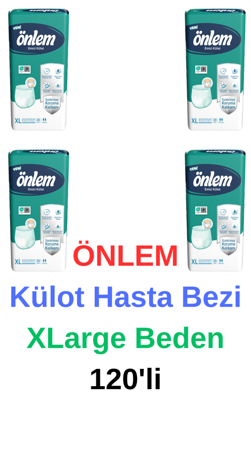 - Belbantlı Hasta Bezi XLarge Beden 120'li