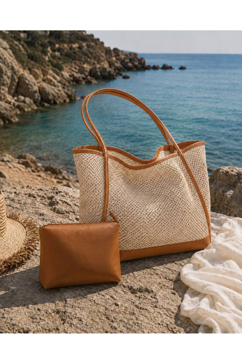 Summer Time Plaj Çantası + Değerli Eşya Çantası