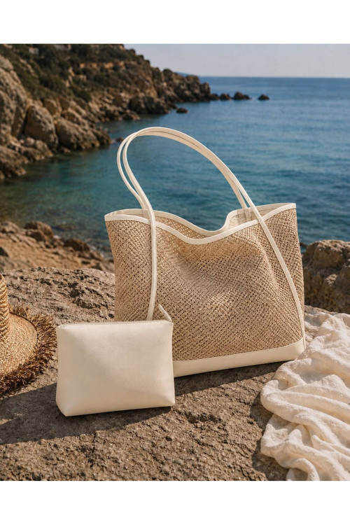 Summer Time Plaj Çantası + Değerli Eşya Çantası