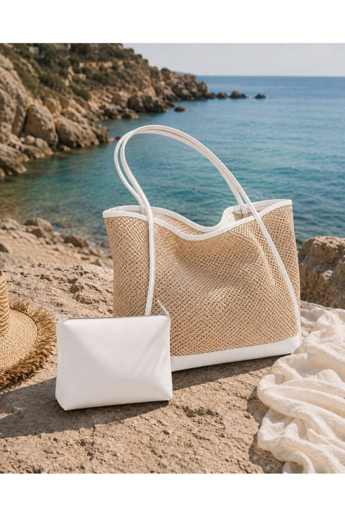 Summer Time Plaj Çantası + Değerli Eşya Çantası