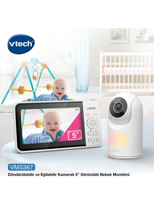 Döndürülebilir ve Eğilebilir Kameralı 5’’ Görüntülü Bebek Monitörü - VM5367