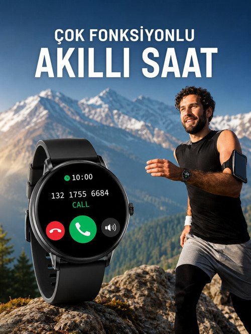 Akıllı Saat Çok Fonksiyonlu Sesli Görüşme NFC Uyumlu Amoled Ekran - EGECEN8947-7200