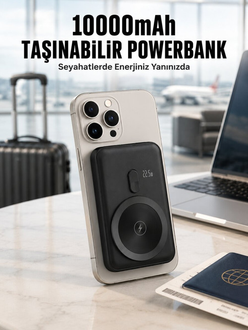22.5W Hızlı Şarj Destekli Manyetik Powerbank Kompakt Tasarım Yeni Nesil - EGECEN2706-2375