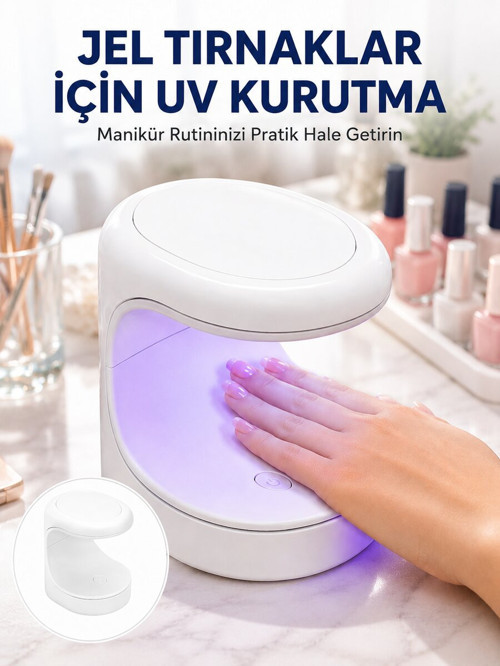 Kalıcı Oje Kurutucu UV Led Teknolojisi Taşınabilir Mini Tırnak Kurutucu Yeni Ne - EGECEN4935-4