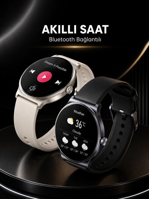 Akıllı Saat Sesli Görüşme Bluetooth Bağlantılı 3 Kordonlu - EGECEN9095-4815