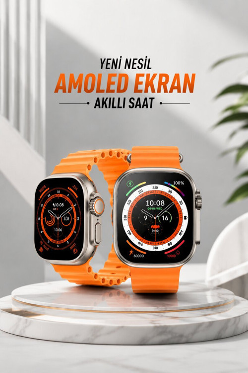 Akıllı Saat Android ve İOS Uyumlu 49 MM NFC Özelliği GPS Takibi - EGECEN2729-8362