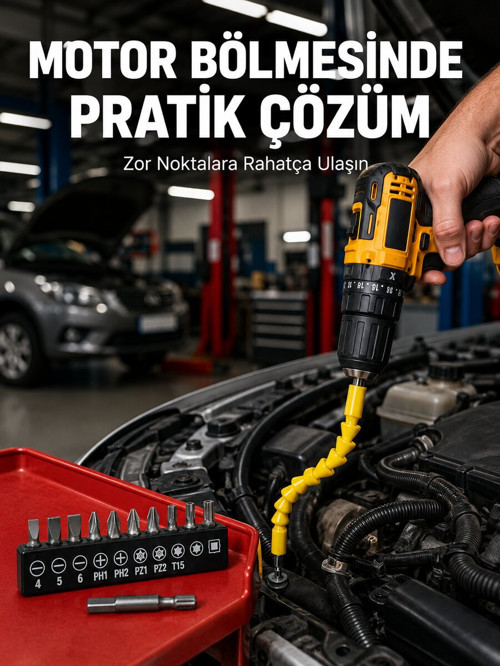 12 Parça Vidalama Uç Seti Akrobat Tasarım Dayanıklı Metal Yeni Nesil - EGECEN2860-1097