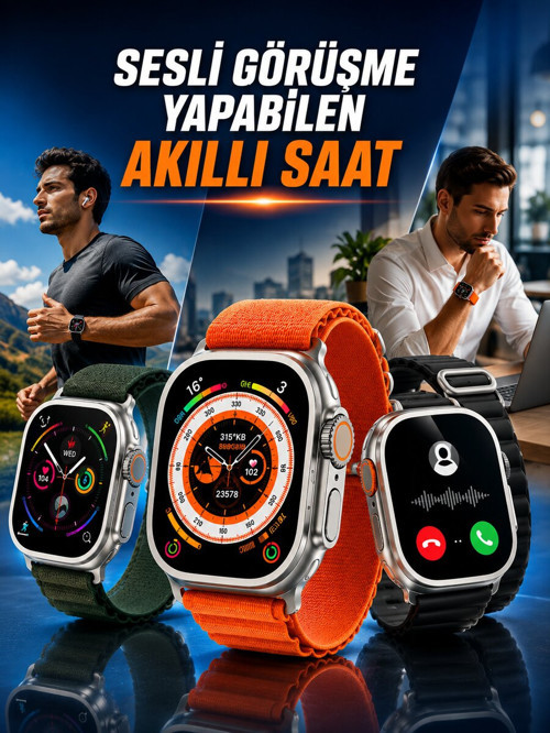 Yeni Nesil Akıllı Saat Nabız Ölçer Sağlık Ölçer ve Kalori Ölçer Uyku Taki - EGECEN7987-8
