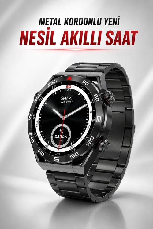Akıllı Saat Yeni Nesil Bluetooth Bağlantılı Uyku ve Sağlık Takibi NFC ve GPS - EGECEN4466-91