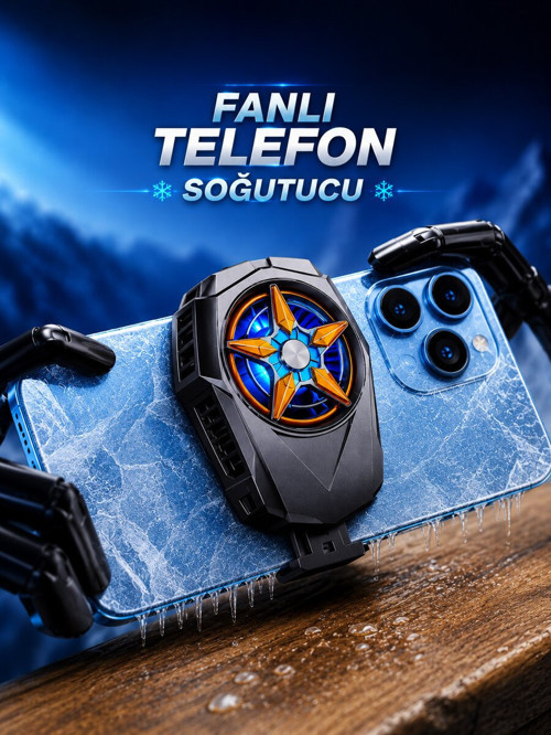 Fanlı Radyatör Soğutucu Telefon Soğutucu Tüm Telefonlara Uyumlu - EGECEN4739-1981