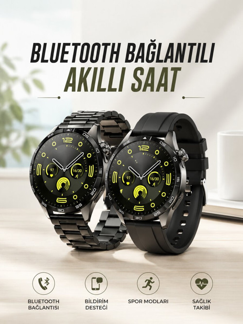 Akıllı Saat Sesli Görüşme NFC Uyumlu Bildirim Görme ve Uyku ve Sağlık Takibi - EGECEN5063-4