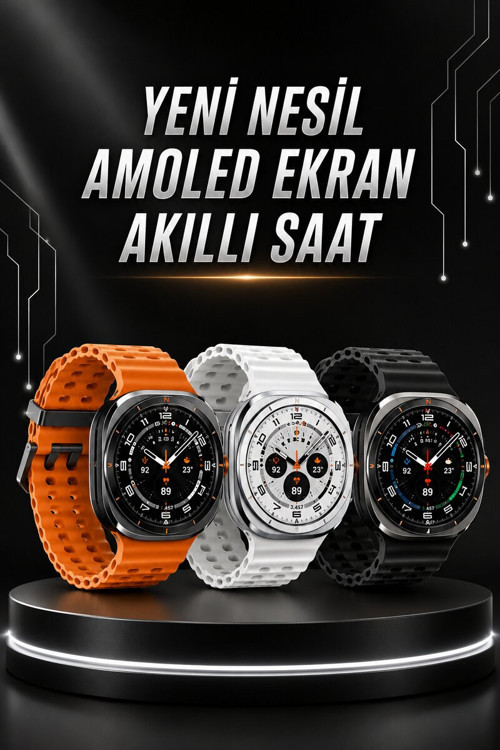 Akıllı Saat Müzik Dinleme Nabız Ölçer NFC ve GPS Uyumlu Sesli Asistan - EGECEN8819-8073