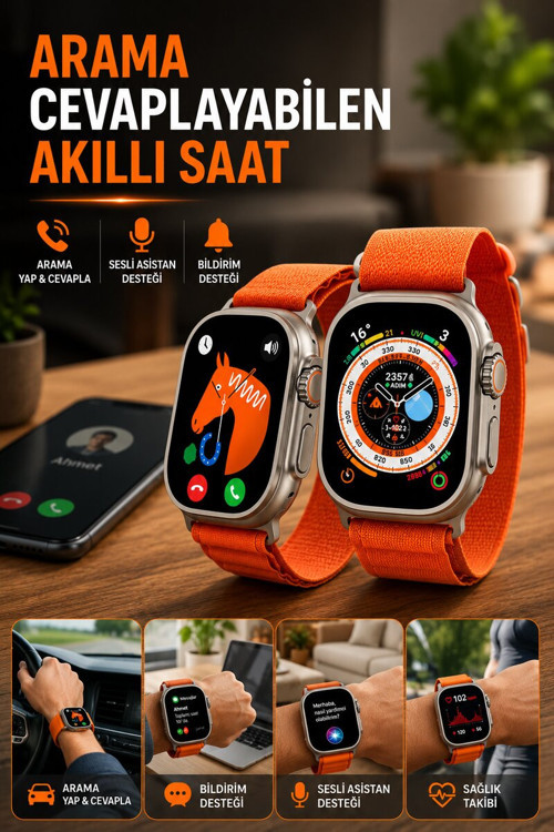 Uyku ve Nabız Takipli Wireless Şarjlı Akıllı Saat Android ve iOS Uyumlu - EGECEN3812-7628