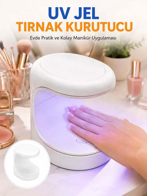 Kalıcı Oje Kurutucu Mini UV Işınlı Taşınabilir Hızlı ve Pratik Oje Kurutucu - EGECEN9540-6