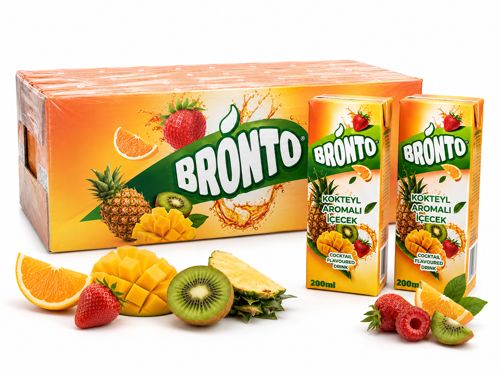 Bronto Kokteyl Aromalı İçecek 200 ml x 27 Adet – Koli