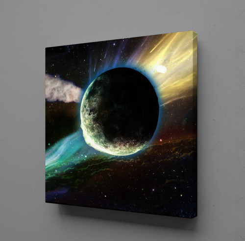 UZAY VE GÖKYÜZÜ RESİMLER TEMALI KANVAS TABLO 100x100cm