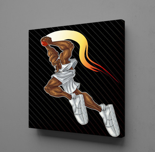 BASKETBOL TEMALI KANVAS TABLO 160x160cm