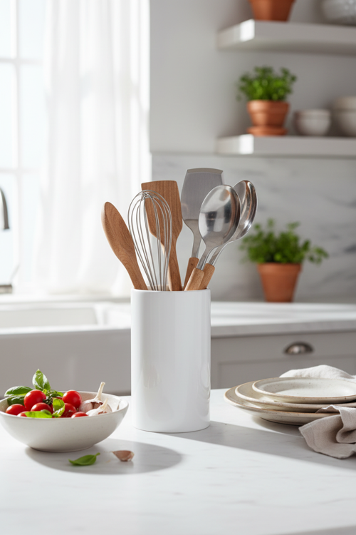 Mermer Beyaz Kaşıklık 16 Cm