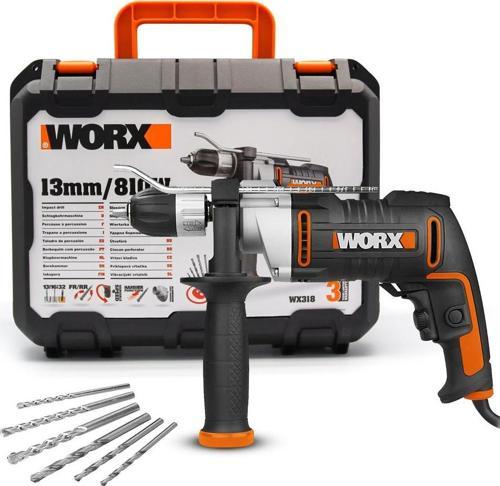 WX318 810Watt 13mm Profesyonel Darbeli Matkap + 6 Adet Uç