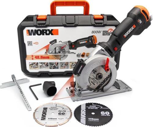 WX437 800Watt 120mm Profesyonel Çok Amaçlı Lazerli Daire Testere